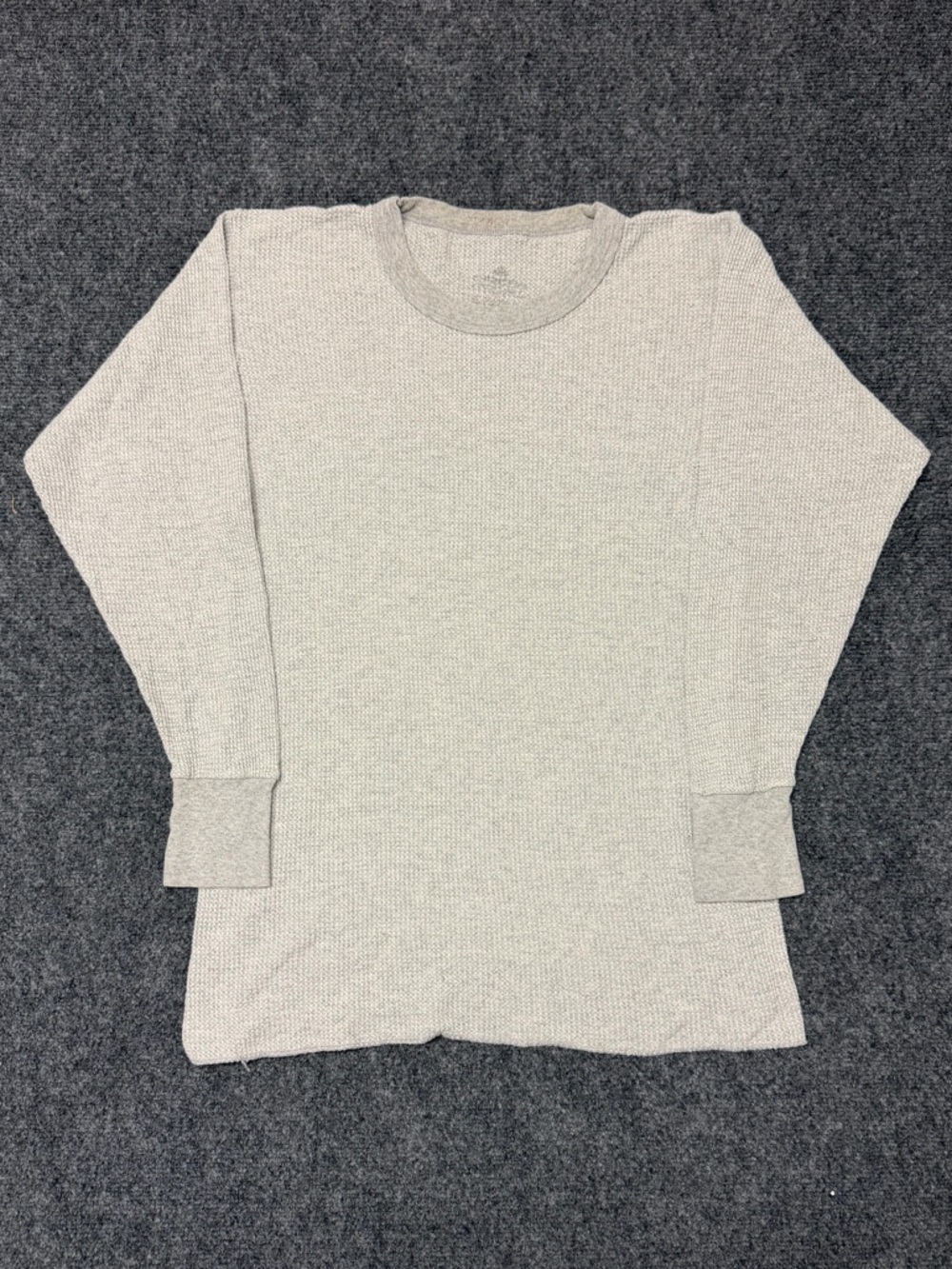 Vintage early 2000s blank heather grey thermal longsleeve shirt